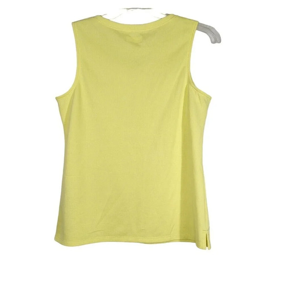 Columbia Sleeveless V-neck Fitted Tank Top Women Size L Yellow FLAWS - Picture 4 of 10